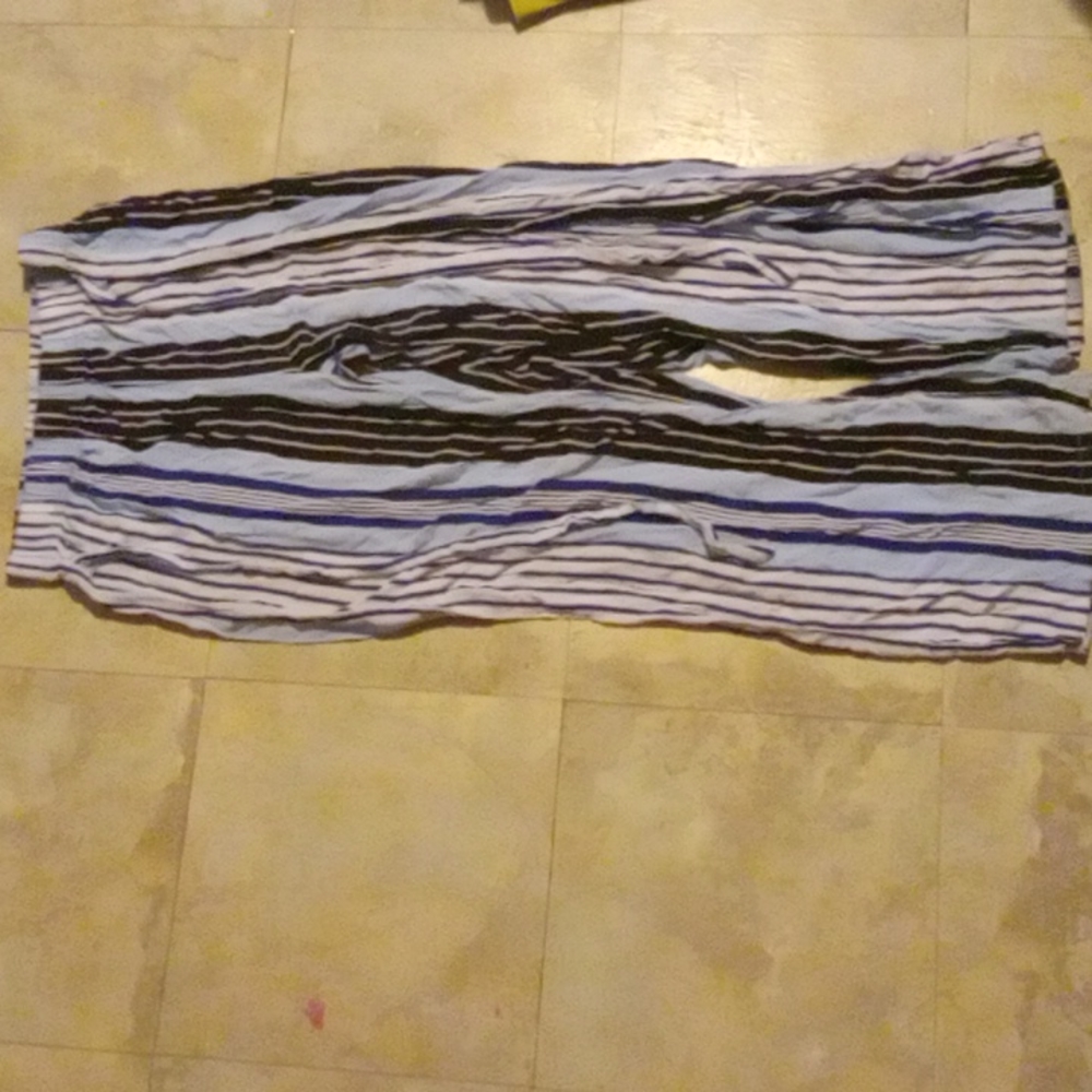 Helium striped wide leg pants size large